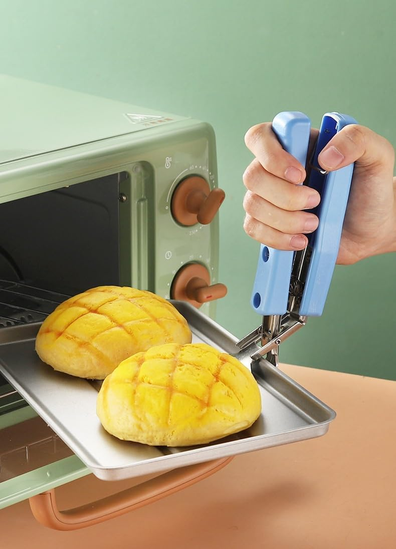 Bowl Gripper Clip Retriever Tongs for Lifting Hot Dishs Bowl Pot Pan Plate from Instant Pot, Microwave, Oven, Air Fryer, Silicone Handle Kitchen Tool (Black+Blue, One Size) image number 4