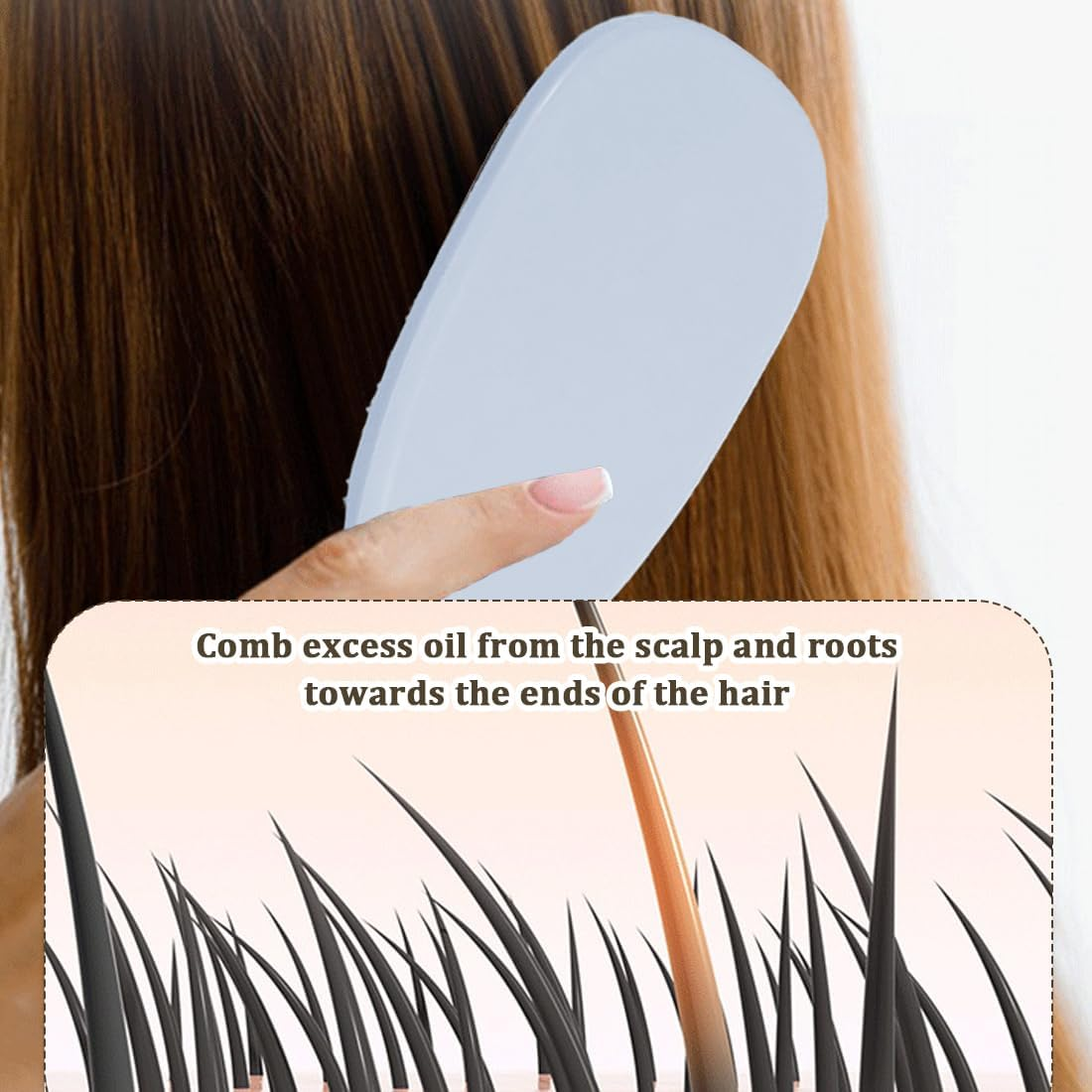 Ultimate Detangler Hair Brush for Coloured, Ergonomic Handle, Ideal for Conditioner Distribution, Gentle on Sensitive Hair, Hair Brush for Wet and Dry Hair, Environmentally Friendly image number 5
