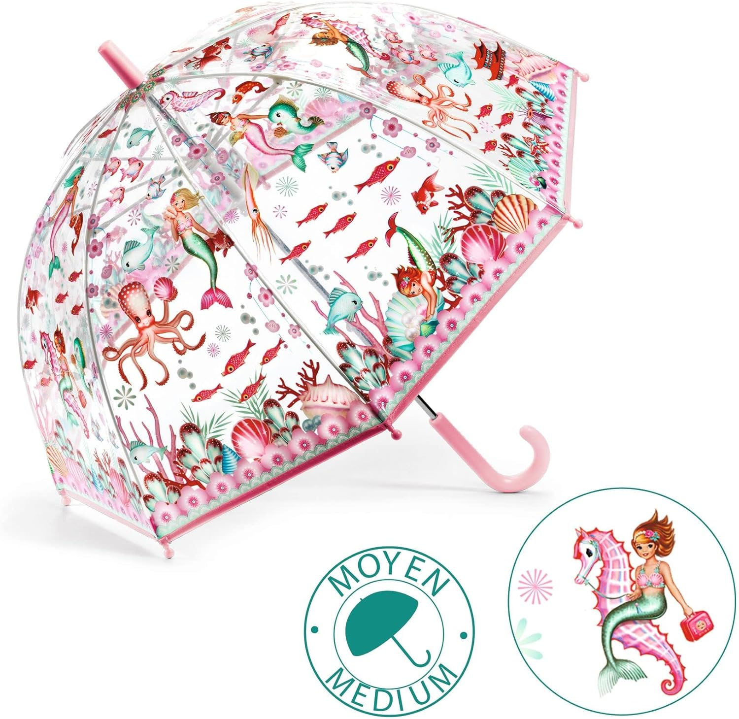 Djeco DD04717 Mermaid PVC Child Umbrella
