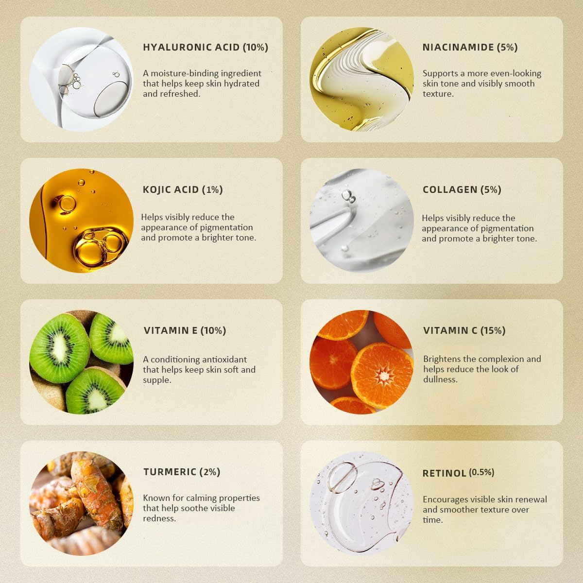Sunrise 8 Cream by Krisindi Healing &ndash; 50Ml Daily Radiance Complex Moisturiser | Vitamin C &bull; Retinol &bull; Collagen &bull; Hyaluronic Acid &bull; Kojic Acid &bull; Niacinamide &bull; Vitamin E &bull; Turmeric image number 4
