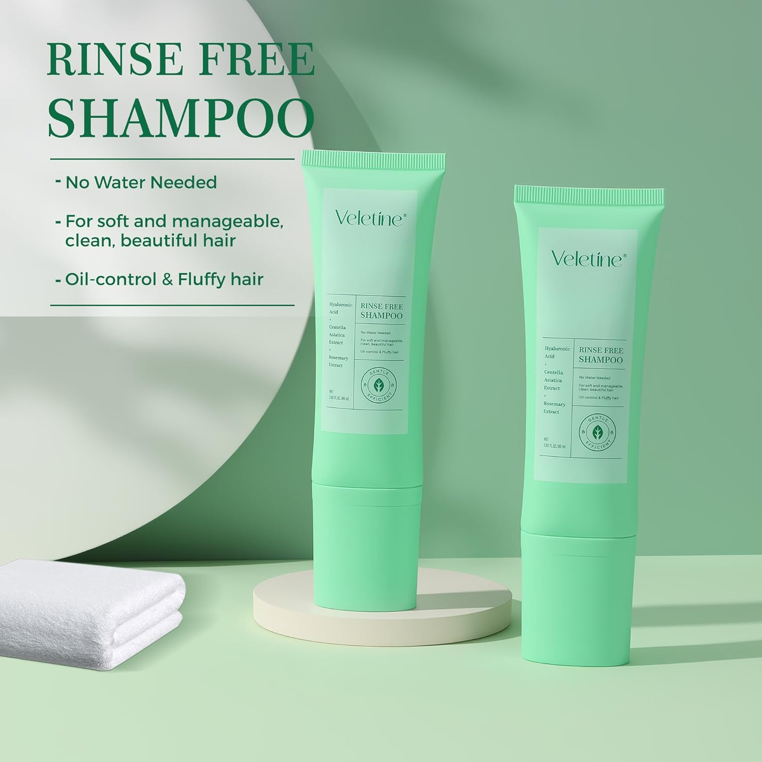Rinse Free Shampoo,Portable No-Rinse Shampoo,Oil-Control & Fluffy Hair,No Water Needed,For Soft and Manageable,Clean,Beautiful Hair,Suitable for All Hair Types.2.82 FL.OZ./80 Ml image number 6