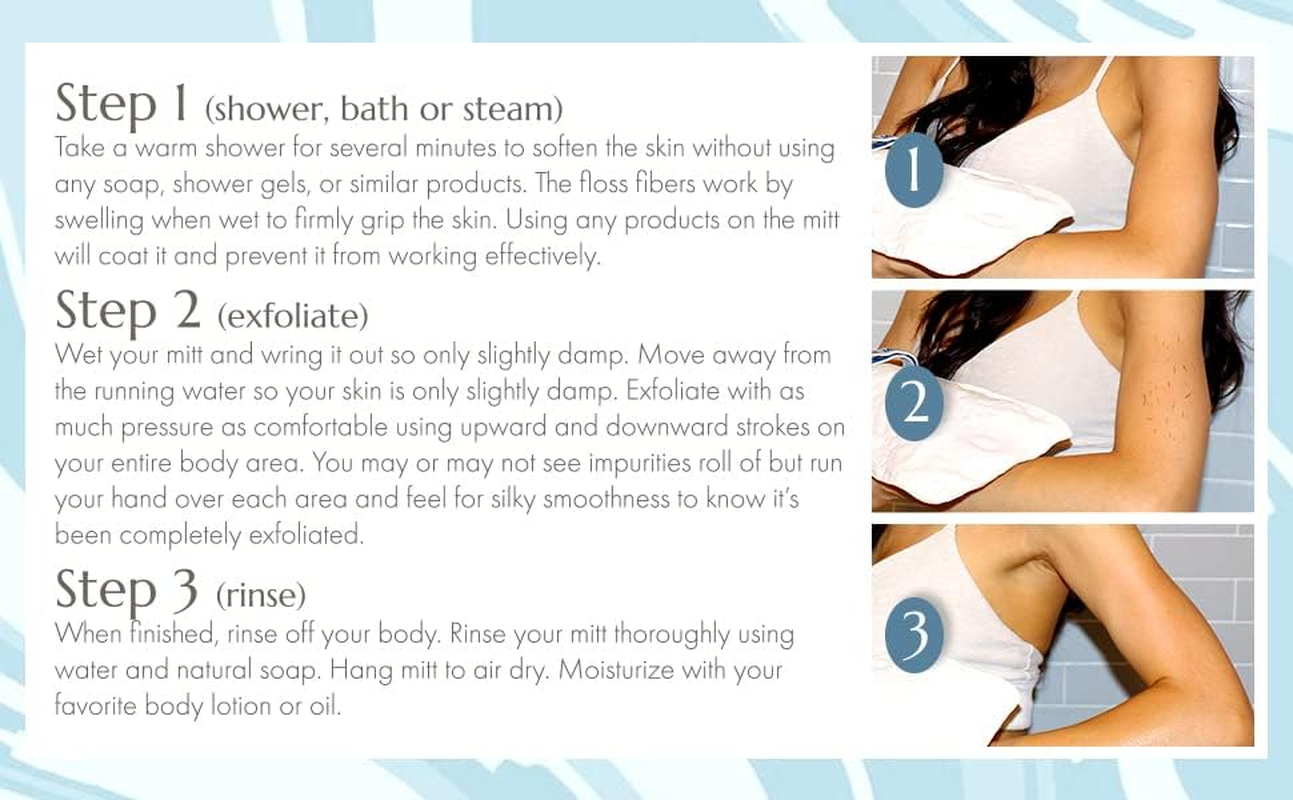 Microdermamitt Deep Exfoliating Mitt for Shower - Premium Dead Skin Remover & Exfoliator Body Scrubber - Turkish Kese Glove for Keratosis Pilaris - Natural Skin Care for Smooth, Radiant Results image number 2