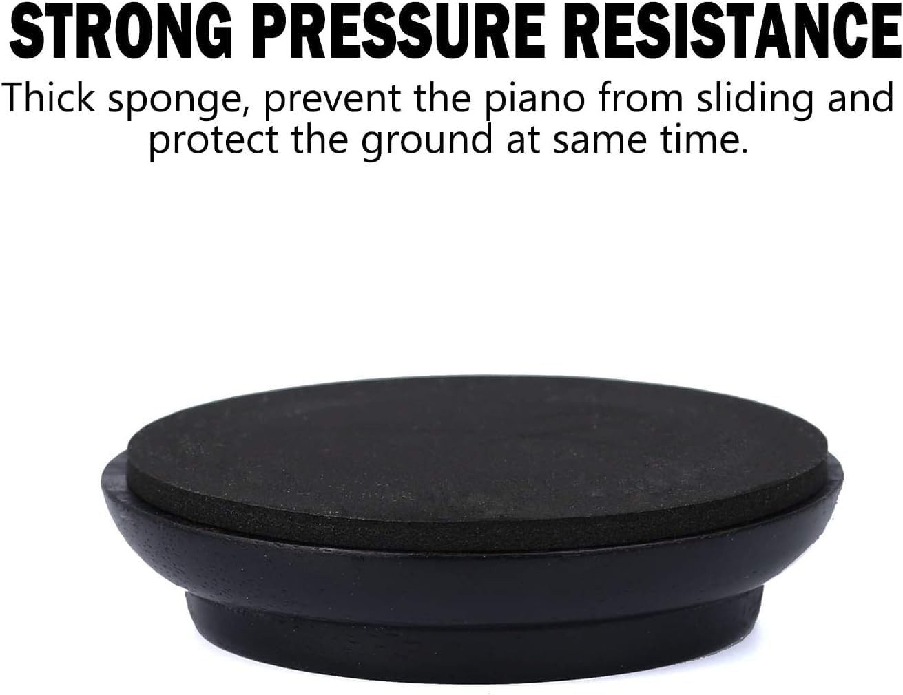 4-Piece Piano Caster Cup Non-Slip Upright Grand Piano Coaster Piano Leg Floor Protection Mat Super Hard ABS Plastic Non-Slip Foot Mat Pedals Non-Slip Wood Hardwood Floor Furniture image number 1