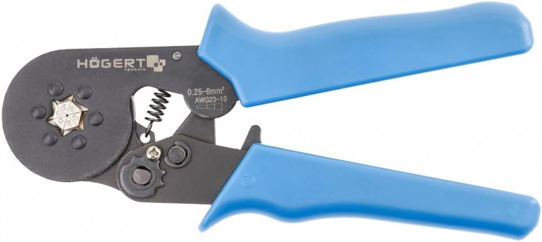 H&Ouml;GERT TECHNIK Crimping Tool for Thin Wall Sleeves 0.25-6.0Mm&sup2; (23-10AWG) 175Mm Hexagonal Press Tool Heavy Duty Ergonomic image number 4