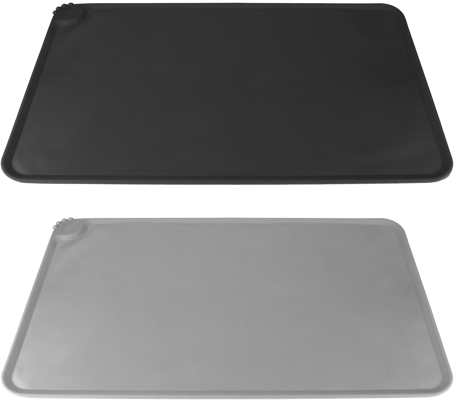 Bowl Mat for Dogs, Cats, 2 Pieces, Silicone, Waterproof, Dog and Cat Pet Feeding Mat, Non-Slip Pet Bowl Mat, Pet Feeding Mat for Dogs and Cats, 48 X 30 Cm image number 3