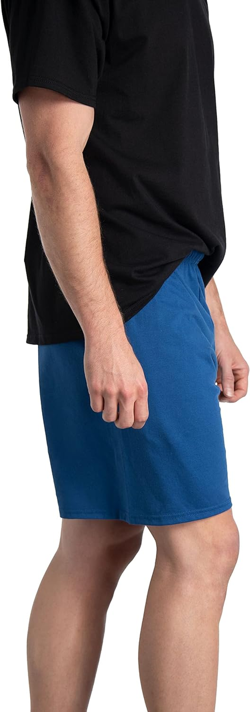 Fruit of the Loom Men'S Eversoft Cotton Shorts with Pockets (S-4XL) - 2 Pack - Blue image number 5