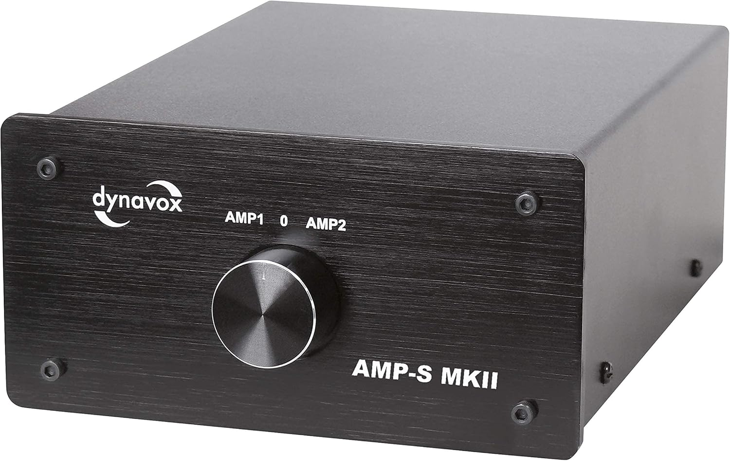 Dynavox AMP-S MKII Amplifier and Speaker Switch in Metal Housing for Stereo and Surround Amplifier, Banana Plug or Clamp Connection, Black image number 3