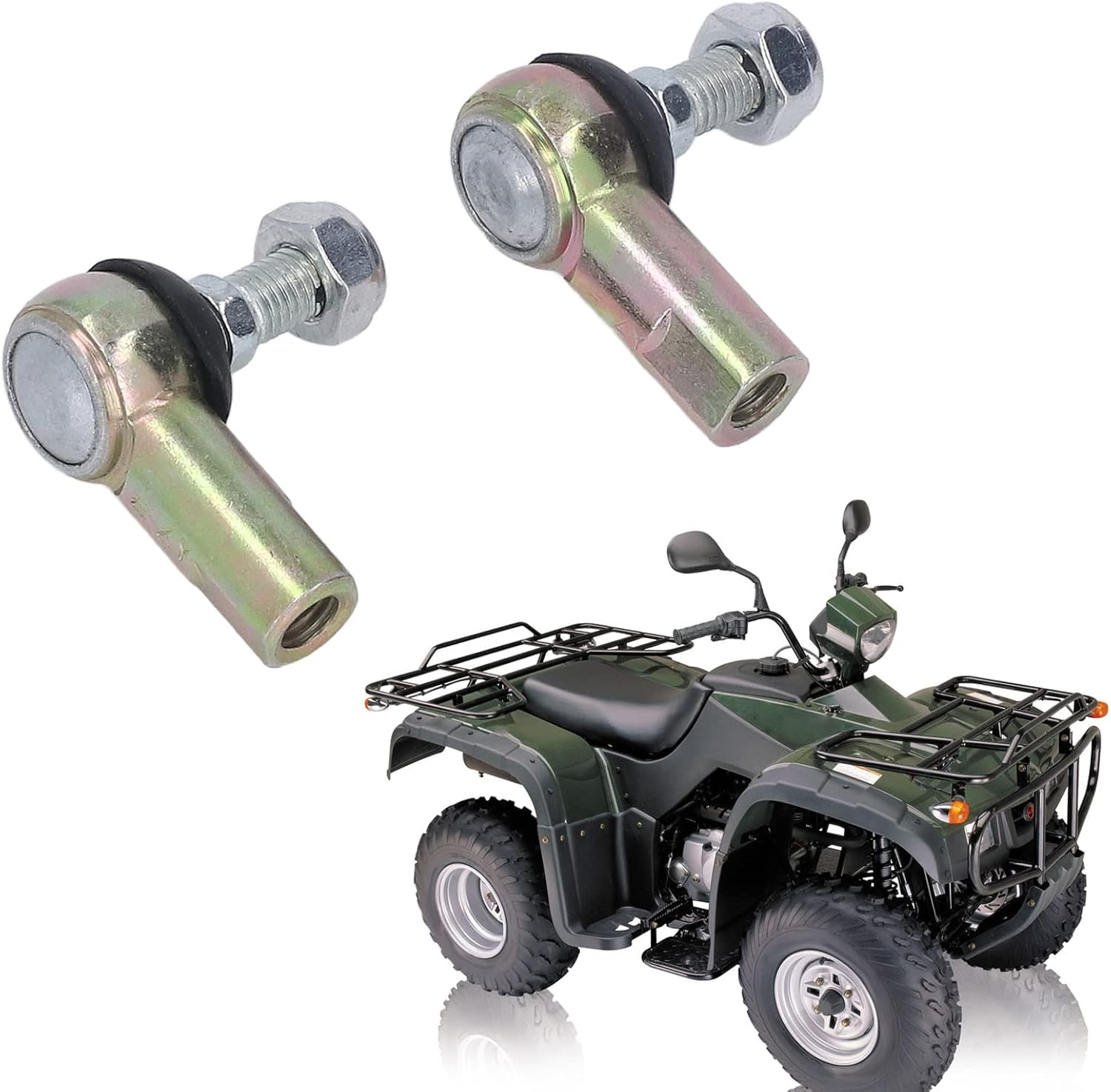 Tie Rod End, Sway Bar Ball Joint 2 Pcs Heavy Duty Vibration Proof M10 for ATV, Ball Joint Tie Rod End Kit Replacement image number 6