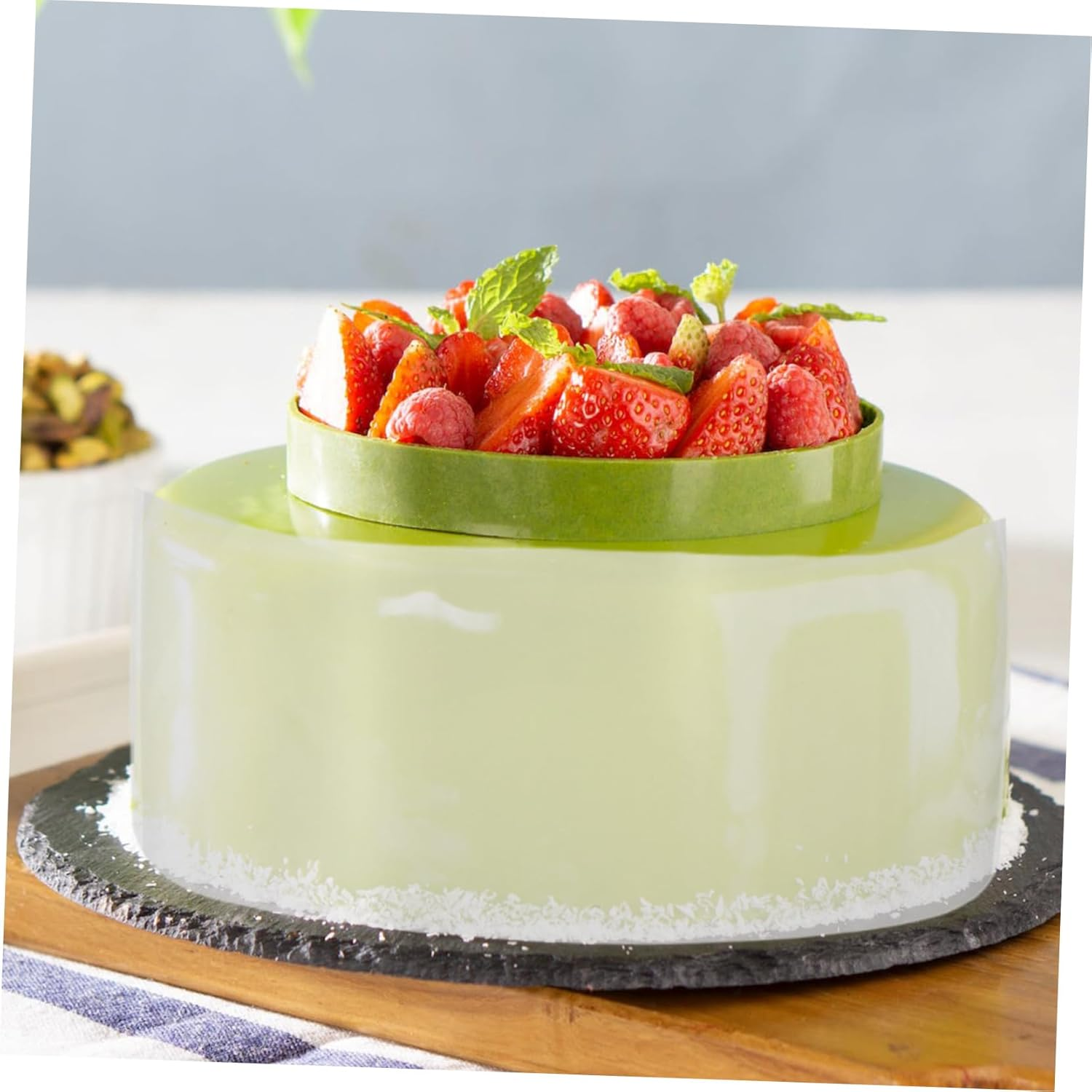 100Sheets Transparent Cake Collar Wrap for Mousse Cakes Self-Adhesive Clear Acetate for Baking and Presentation image number 6