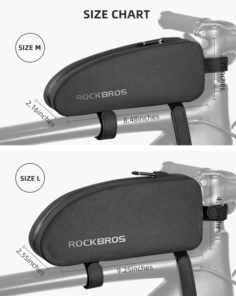 ROCKBROS Bike Frame Bag Top Tube Bag Bicycle Front Phone Bag Cycling Accessories Pouch Water Resistant IP64 image number 6