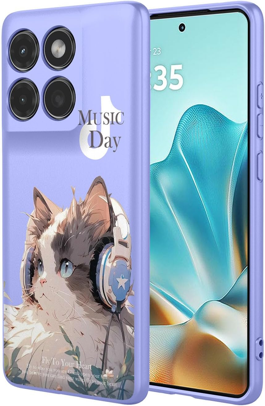 BORYA Silicone Case for Motorola Edge 60 Fusion, Ultra Thin Shockproof Mobile Phone Case, Silky Soft TPU Protective Case, Simple Elegant Colour Pattern Cover, Microfibre Lining Case, P1