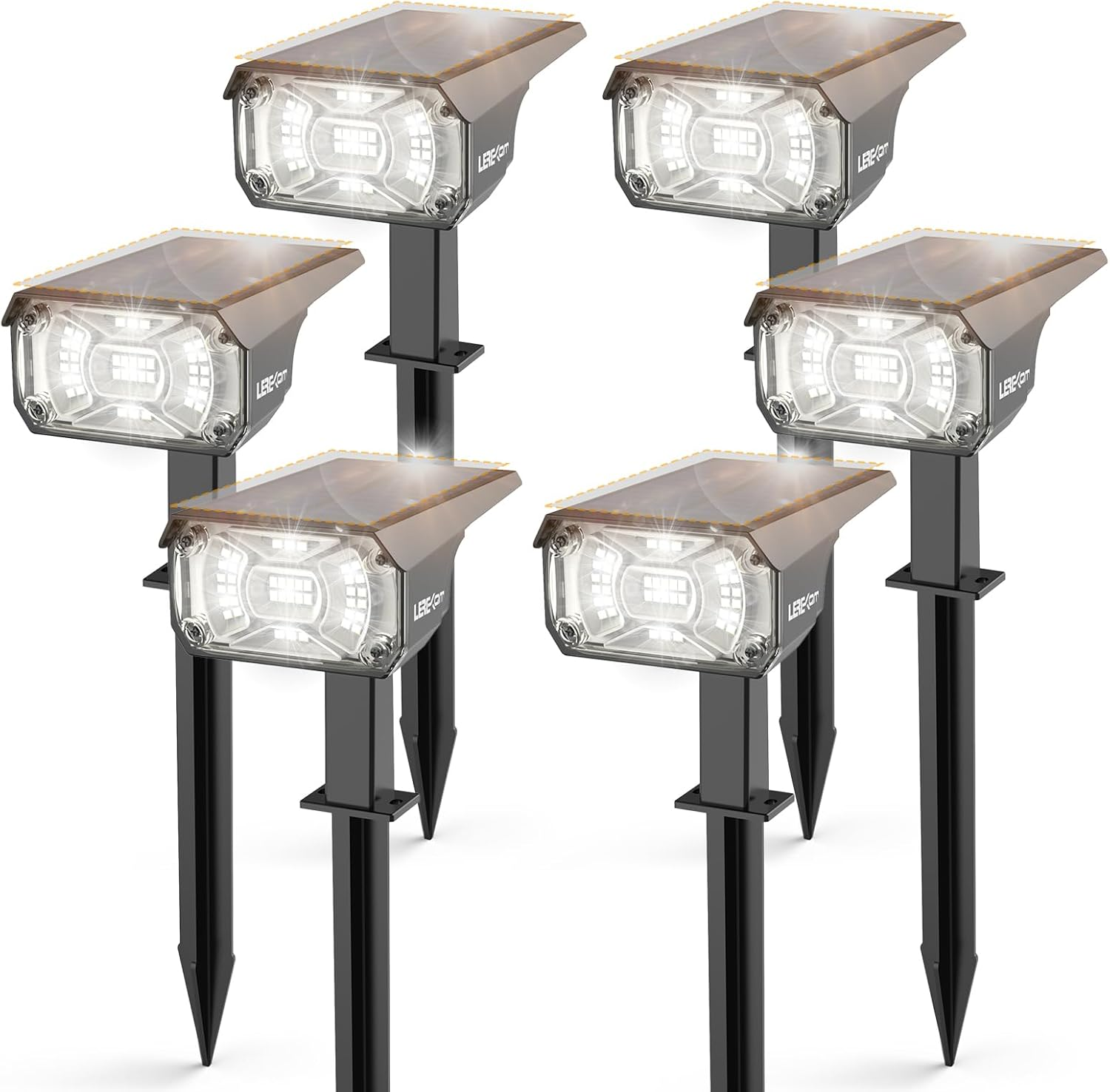 3 Brightness Modes Solar Outdoor Lights with Super Bright 40Leds, 360 Adjustable Lighting Angle, USB Charging, Longer Working Time, Waterproof, Patio, Porch, Driveway