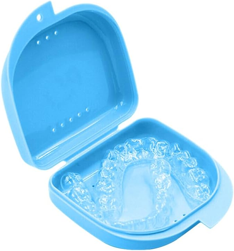 Orthodontic Retainer Box Sport Mouth Case Dental Denture Teeth Guard Storage Purple - Purple image number 6