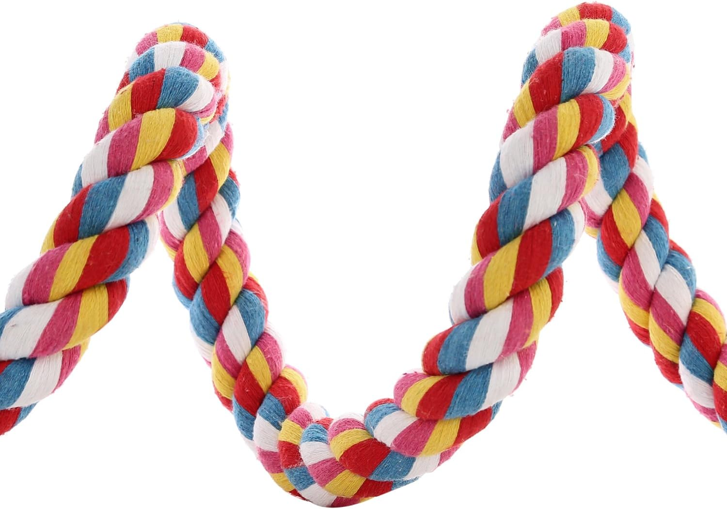 Jusney Bird Rope Perches,Parrot Toys 48 Inches Rope Bungee Bird Toy (48 Inches)[1 Pack]