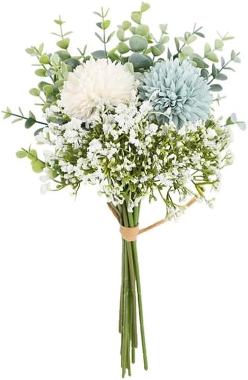 AU010-3 3 Bundles Artificial Plants with Rose Flowers, Plastic Material Faux Greenery for Home Bedroom Office Indoor Outdoor D&eacute;cor,30Cm(11.8")