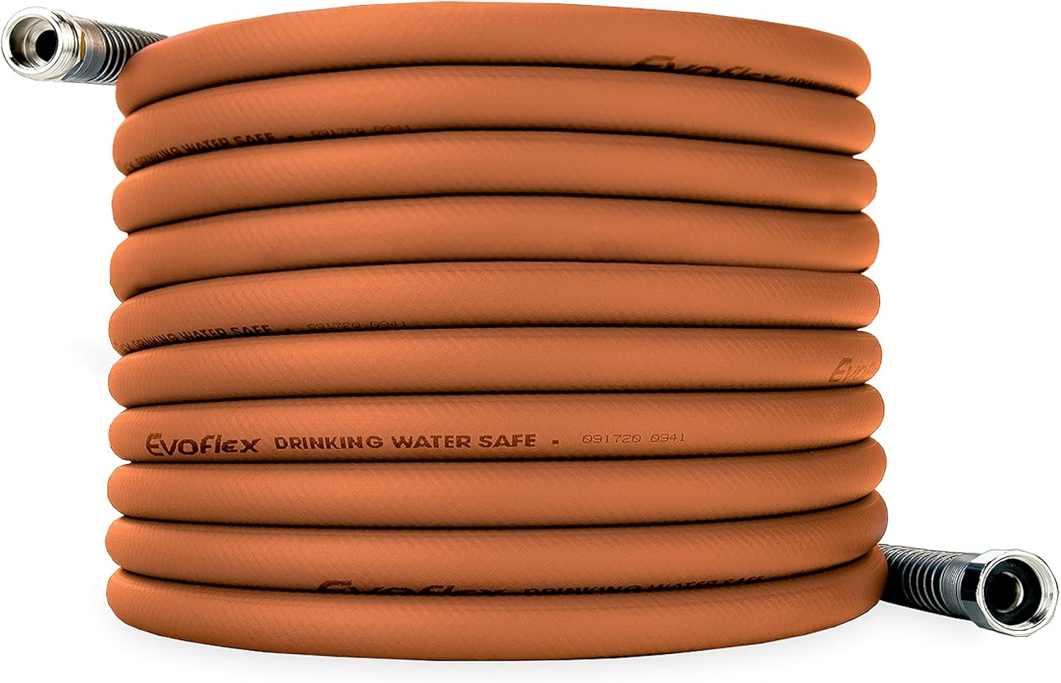 Camco Evoflex 50-Ft Water Hose - RV Drinking Water Hose Contains No Lead, No BPA & No Phthalate - Flexible Design W/Stainless Steel Strain Relief Ends - 5/8&rdquo; inside Diameter, Purple (22586)