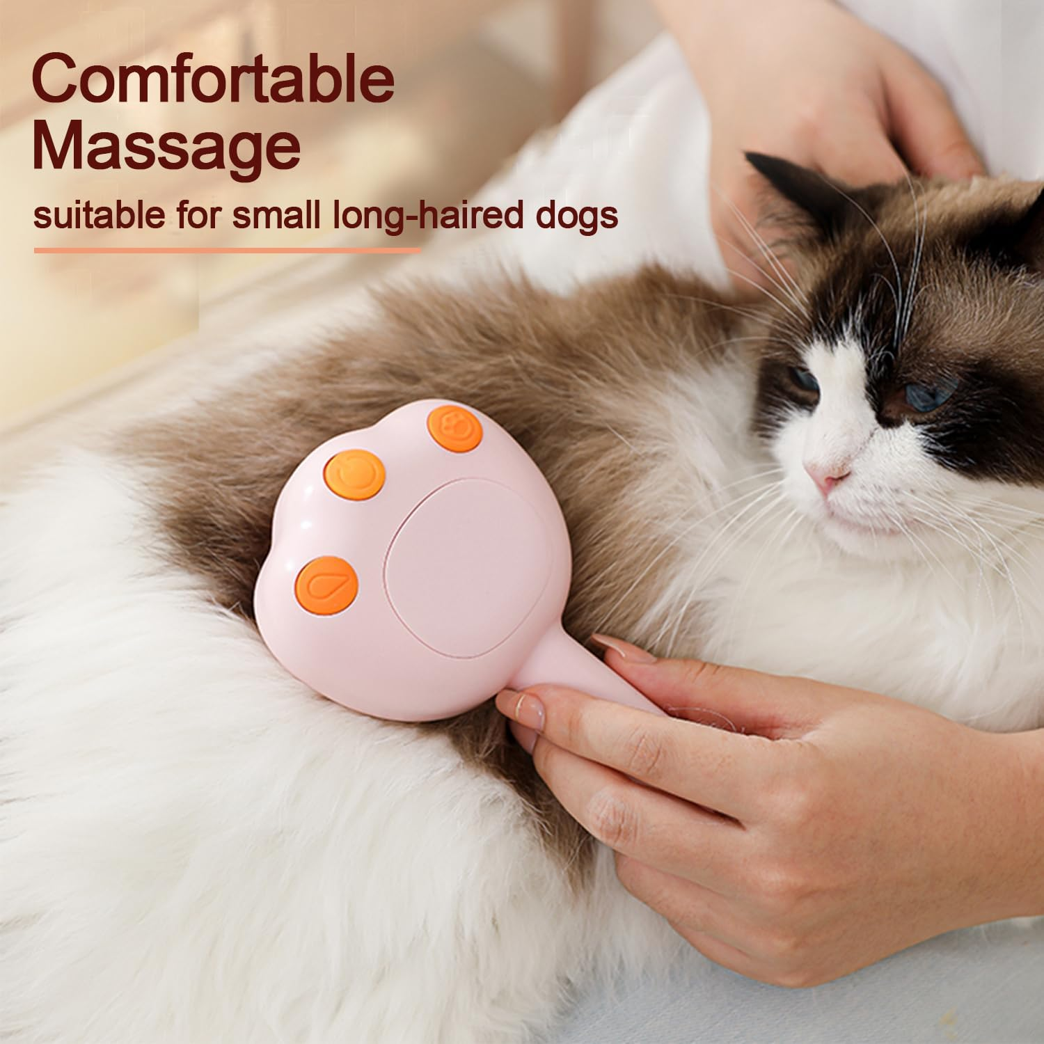 3-In-1 Pet Spray Brush for Dogs & Cats, Pet Grooming Cleaning Brush, Rechargeable Steam Brush, Pet Hair, Massage, Bathing and Combing All in One, Suitable for Long and Short Hair(Green) image number 3