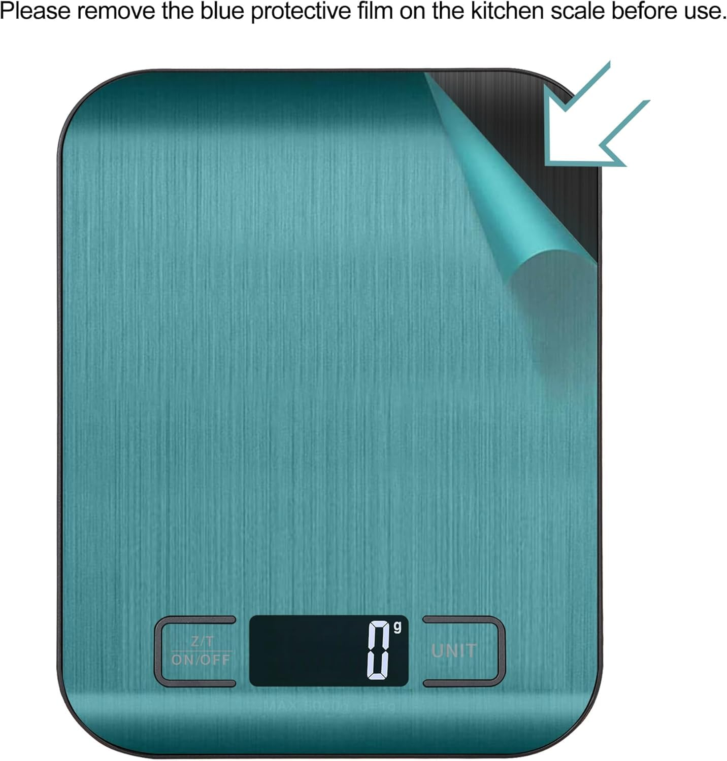 Kitchen Scale, 5 Kg Electronic Cooking Scale with Battery, Stylish Ultra-Thin Food Scale, 5 Units with Tare Function, Touch Buttons, Backlit LCD Display(Black). image number 3