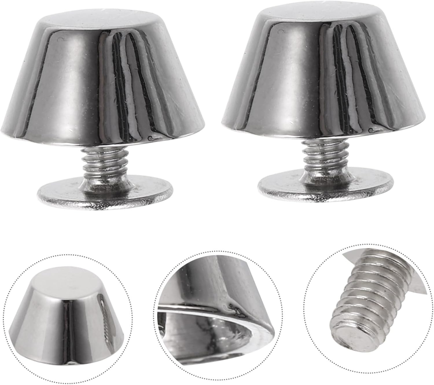 PACKOVE 12Pcs Zinc Alloy Bag Feet Screws DIY Purse Bottom Studs Accessories for Leather Handbag Repair 12Mm Metal Spikes Luggage Hardware for Travel Gear image number 1