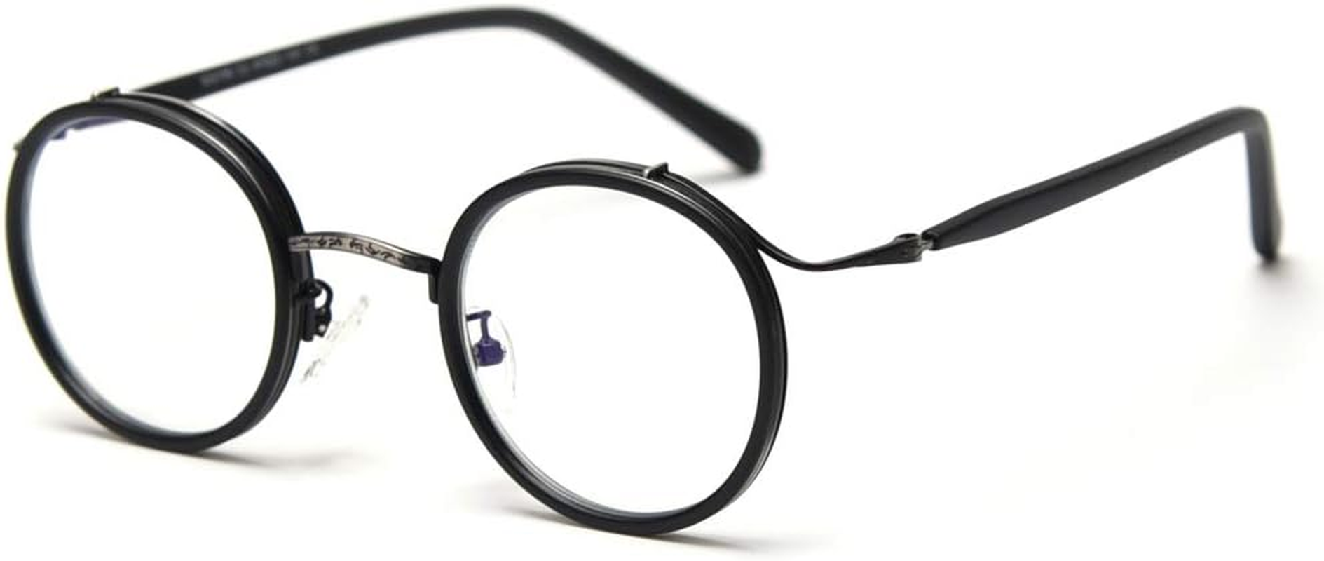 Kachawoo Retro Style Vintage round Glasses Frame Acetate Clear Lens Optical Eyewear