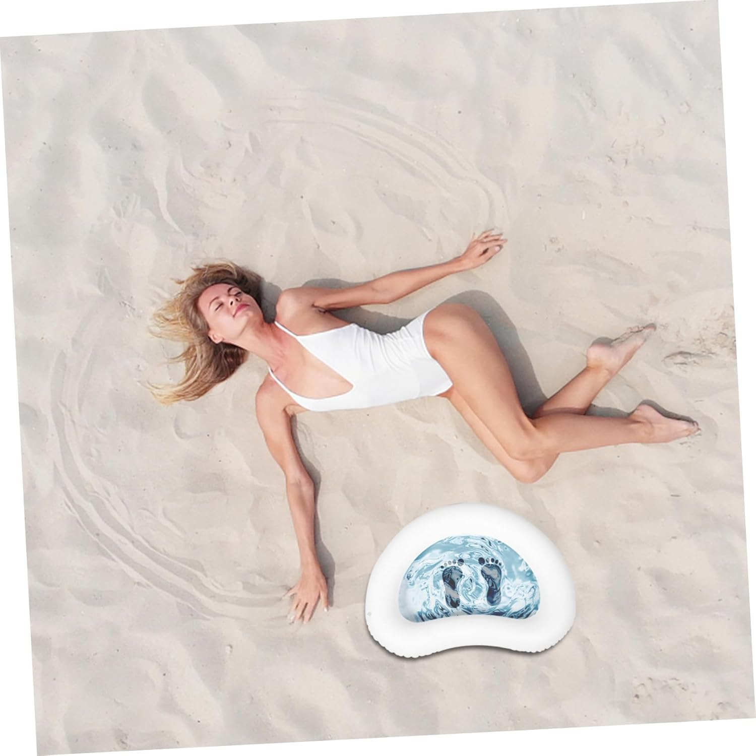 Totority Inflatable Spa Footbath Small Basin Foot Bath for Pool Entry Folding Foot Wash Basin Folding Foot Basin Foot Soaking Basin Camping Foldable Basin Collapsible Bath Cleaning Tool PVC image number 2