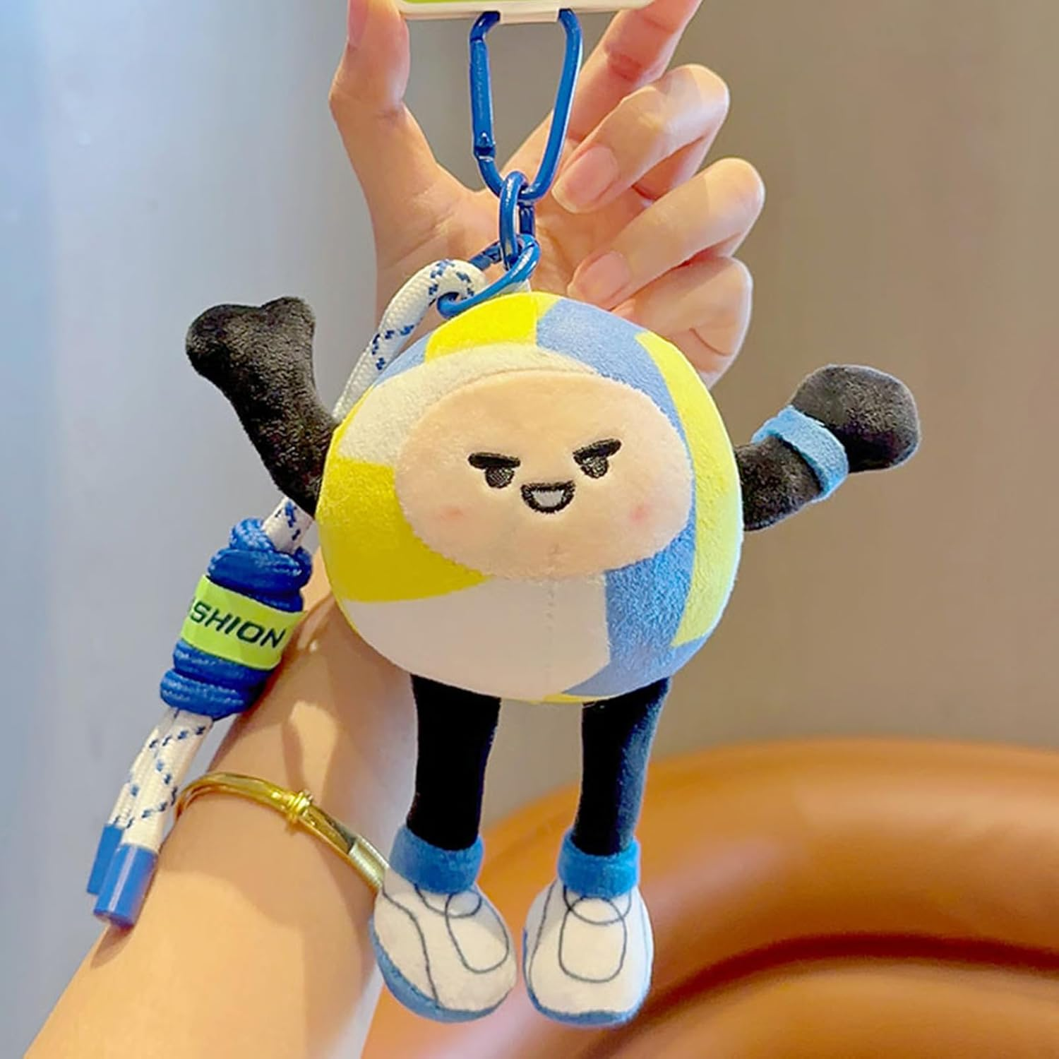 Plush Football Bunk - Soft Ball Key Ring, Cute Mini Keys | Sporty Pendant Toy for Football Lovers, Small Bag Accessory Bag, Gift Portable Keychain, Key Decoration image number 6