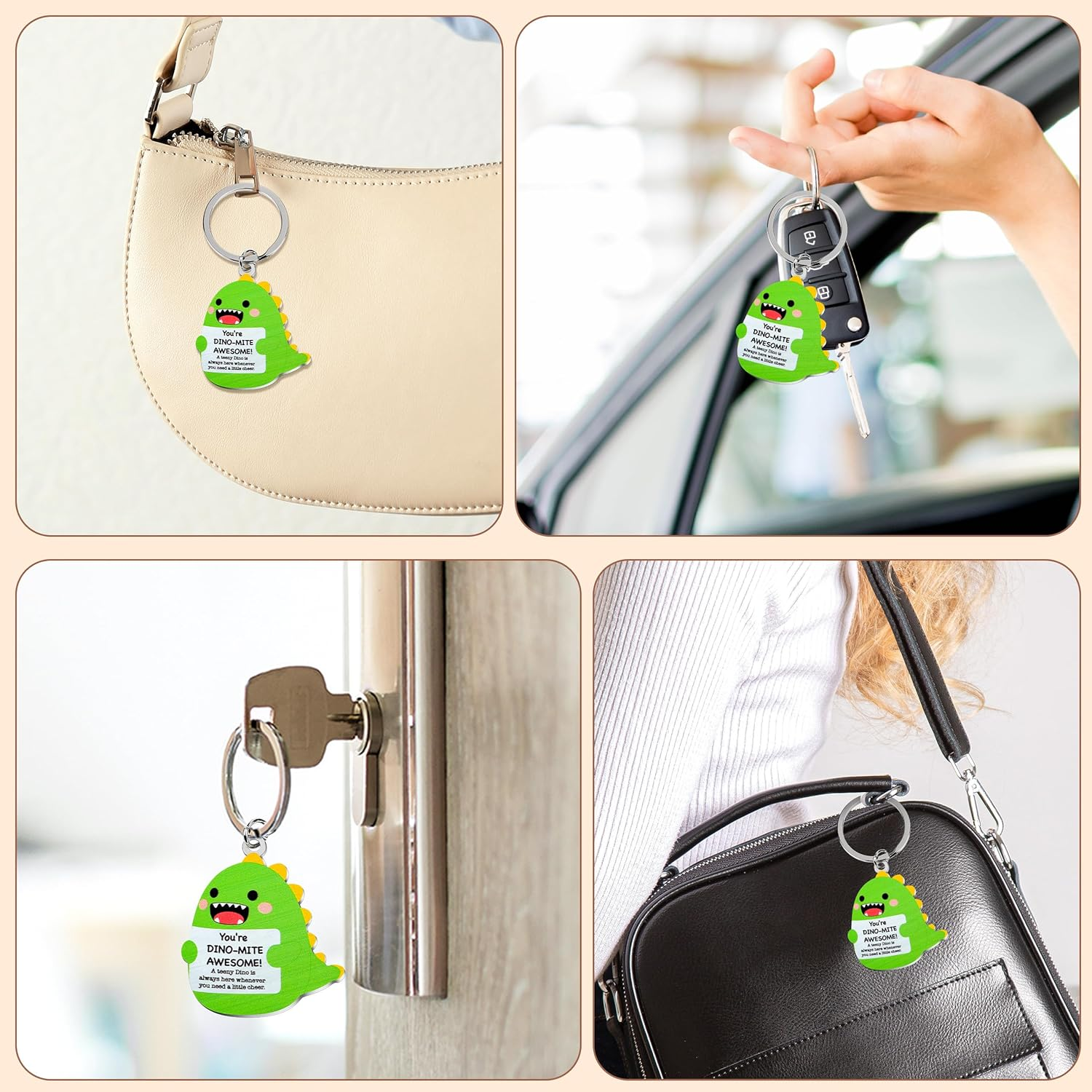 Titanape Keyring Gifts for Women Girls Daughter Best Friends Niece, Inspirational Animal Keyrings Keychains Lover Present for Christmas Birthday Easter Gift, Backpack Car Keys Accessories - Cute Capybara, Brown image number 4