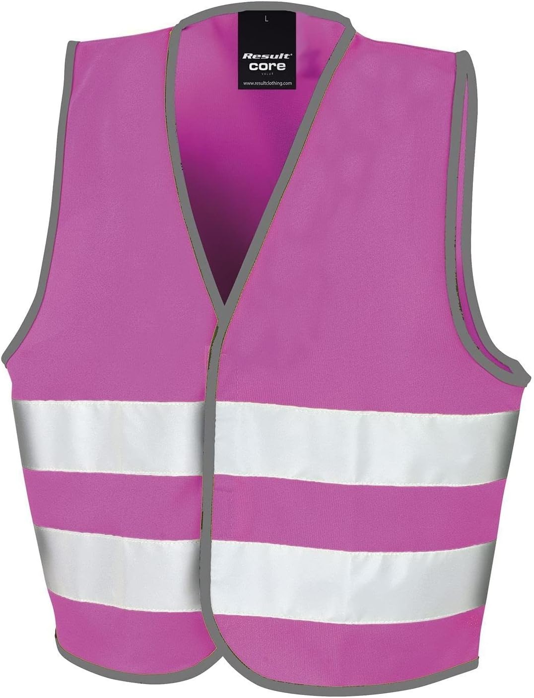 Result Core Kids Unisex Hi-Vis Safety Vest (UK Size: 7-9 Years) (Pink)