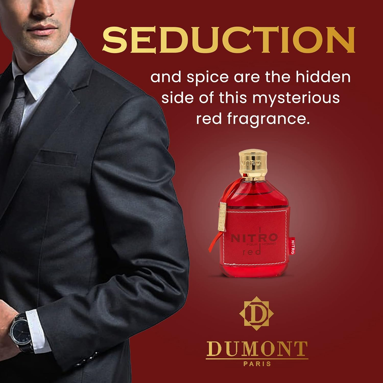 Nitro Red by Dumont for Men - 3.4 Oz EDP Spray image number 1