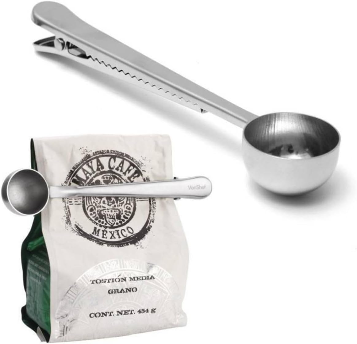 SECFOU 4Pcs Stainless Steel Measuring Tablespoon Seal Clip for Coffee Accessories and Tea Spoon for Home Coffee Bar image number 3