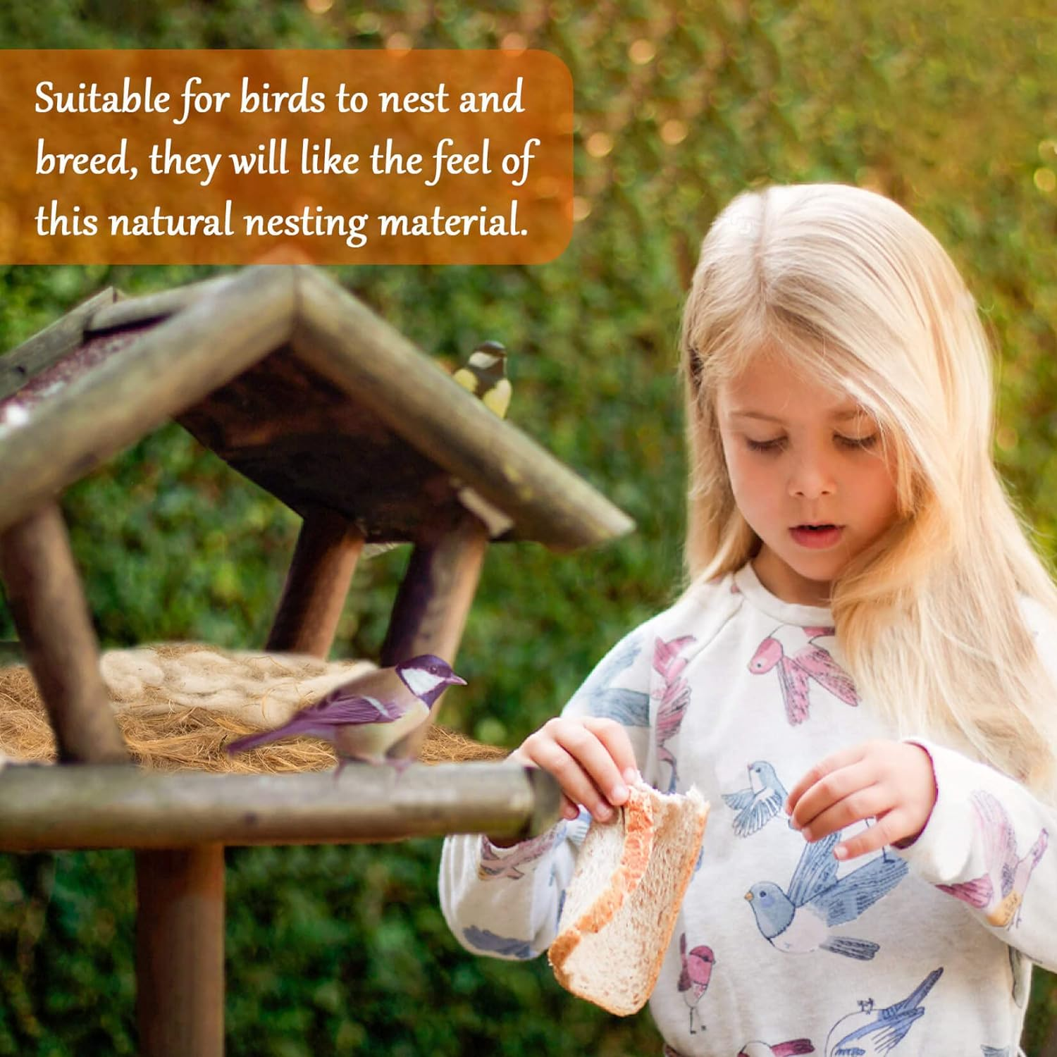 Sukh 2 Pack Bird Nesting Material - Bird Nests Bedding Hummingbird Nesting Material Mixing Canary Nesting Material Finch Nesting Material Parakeet Nesting Materials for Cage,Gardens,Tree Trunks (80G) image number 3