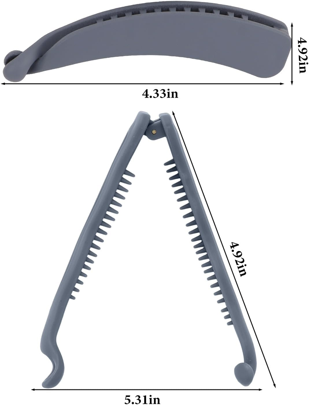 Bumlofa Multicoloured Banana Clip Hair Clips &ndash; Flexible for Various Hairstyles & Outfits image number 2