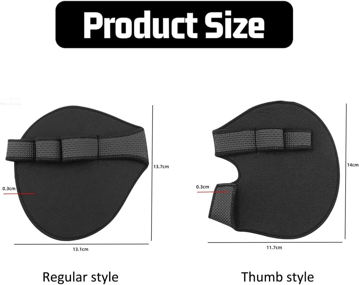 Neoprene Grip Pads Lifting Grips, Non-Slip Pull up Gloves, Fitness Barbell Hand Grips Lifting Palm Pads, Men & Women Gym Workout Gloves for Weightlifting, Cross Fitness, Calisthenics, Powerlifting image number 3