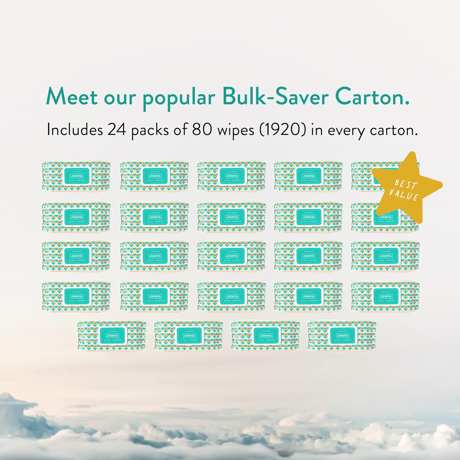 Joonya Baby Wipes - Non-Toxic, Biodegradable Baby Wipes for Calm, Healthy Skin - Fragrance Free - Bulk 24 Packs of 80 (1920) image number 6