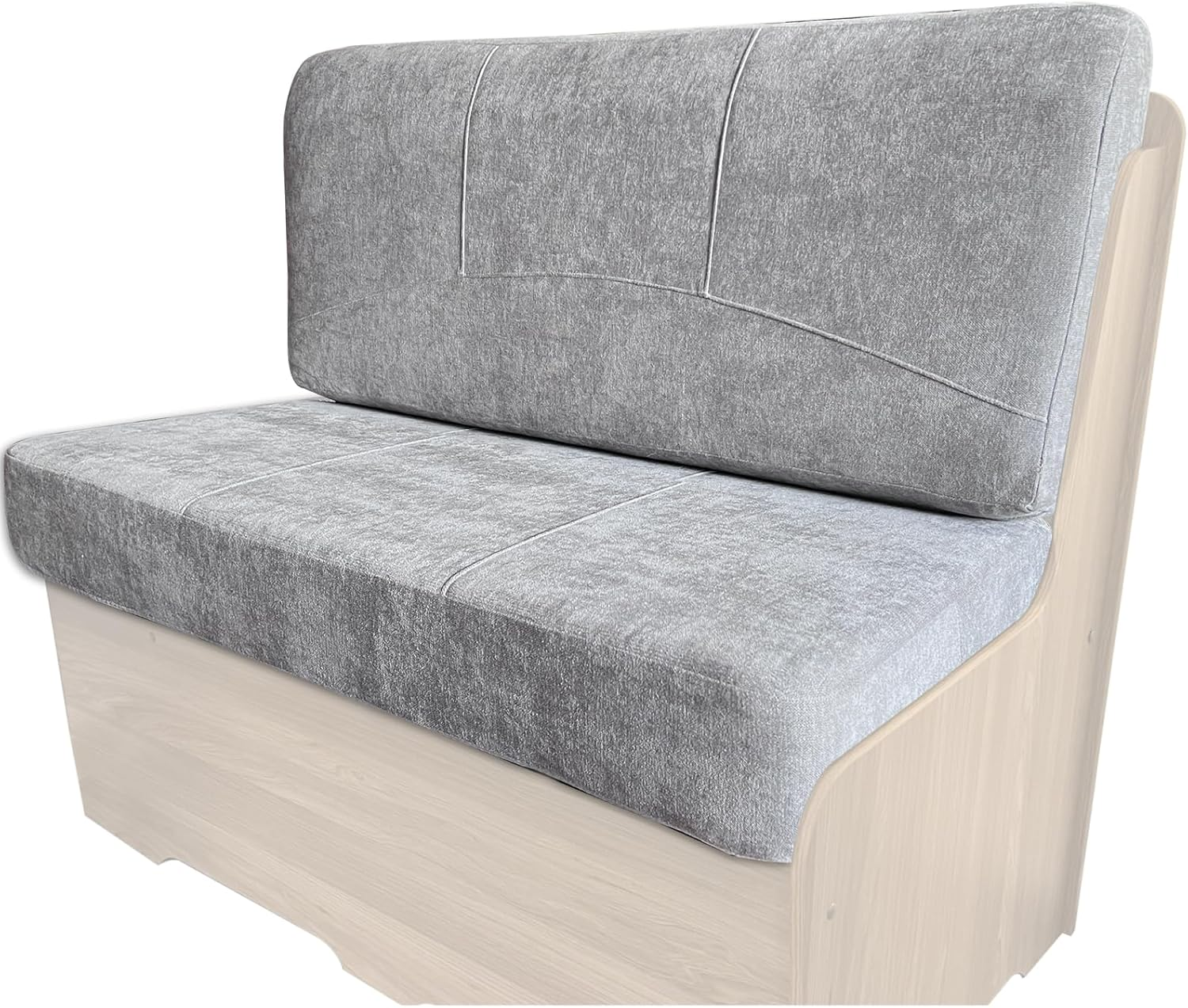 Dulepax RV Dinette Booth Cushions with Memory Foam，Replacement Camper Cushions，Dinette Seat for Camper Trailer，Rv Dinette Seat Including 1 Backrest & 1 Bench,Rv Sofa,Rv Couch,Grey,36Inch.
