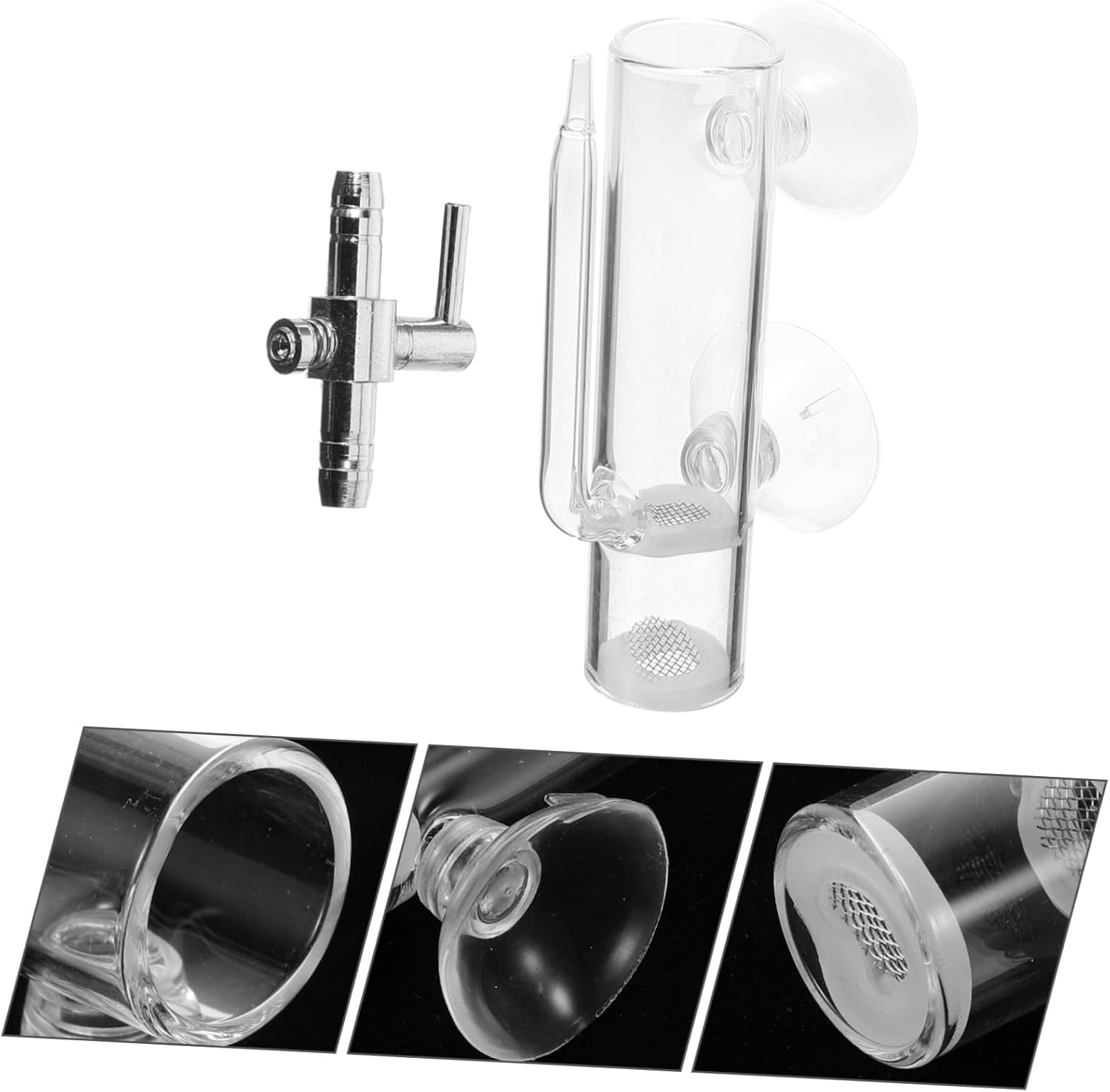 CVUTOVO Shrimp Egg Hatchery Glass Aquarium Incubator Suction Cups Brine Shrimp Breeding Box Fish Isolation Container for Aquatic Pets and Hatchling Cultivation image number 1