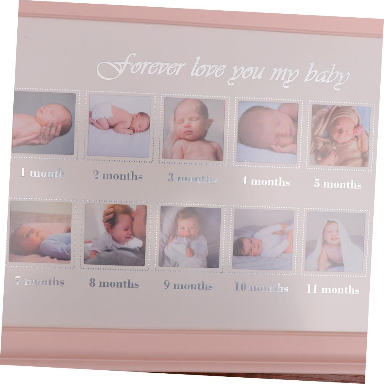 Boy Girl Growth Record Photo Frame Milestone Frame Months Photo Slots Newborn image number 4