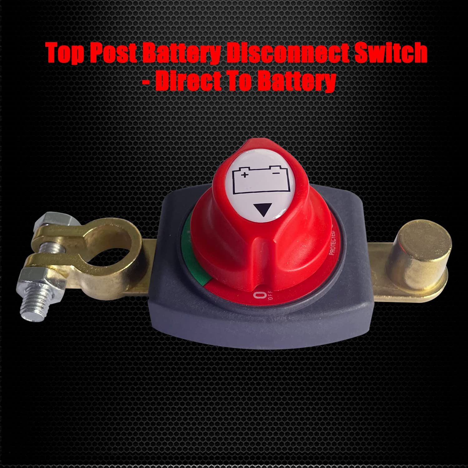 Top Post Battery Disconnect Switch, Battery Power Cut Master Switch Disconnect Isolator for Marine Boat Car Truck ATV Rv Vehicles Camper Trailer image number 5