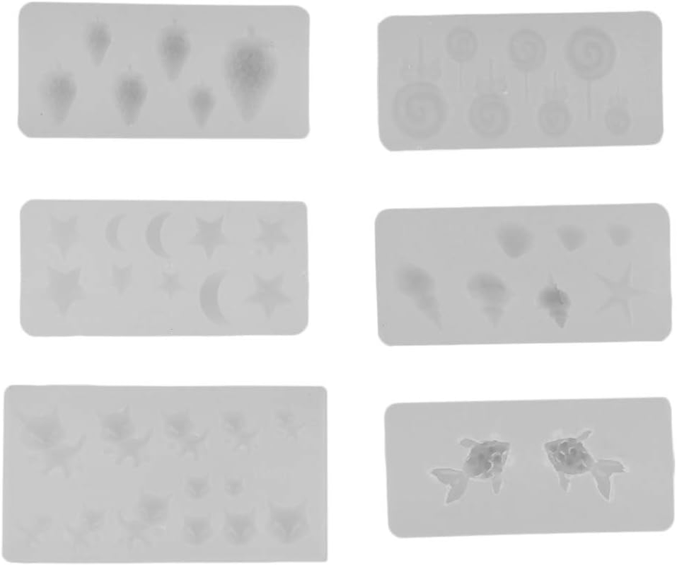 Lovoski 6X Nail Art Mold Silicone Mould Mini DIY Earring Ear Studs Manicure Tool 3D image number 2