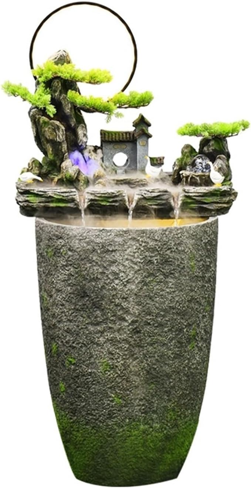 Outdoor Fountain Courtyard Rockery Water Fountain, Living Room Floor Decoration, Office image number 3