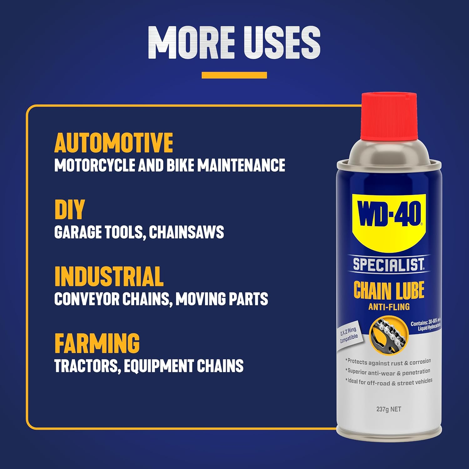 WD-40 Specialist Anti-Fling Chain Lube 237 G image number 5