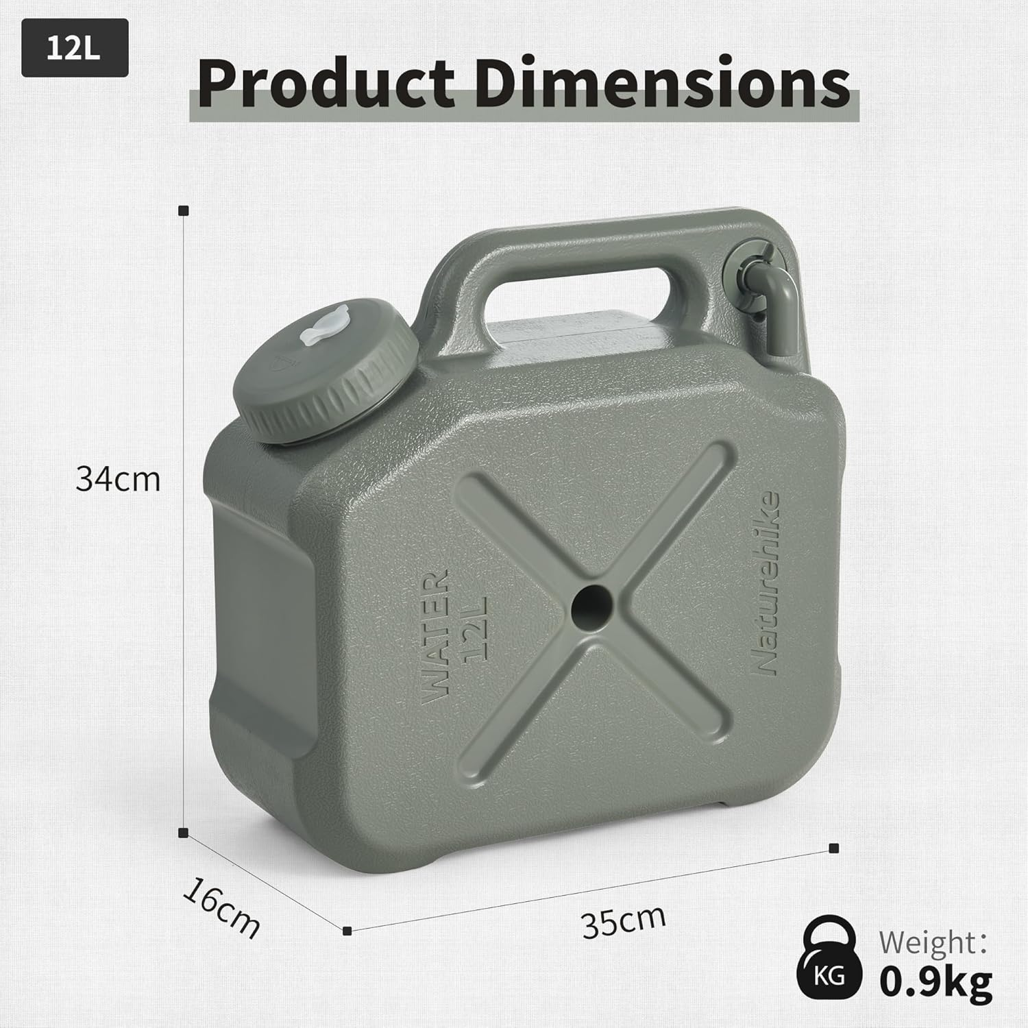 Naturehike Camping Bucket, Outdoor Water Container Food Grade PE Barrel, 12L/20L Portable Durable Water Storage for Outdoor Hiking Picnic Travel image number 1