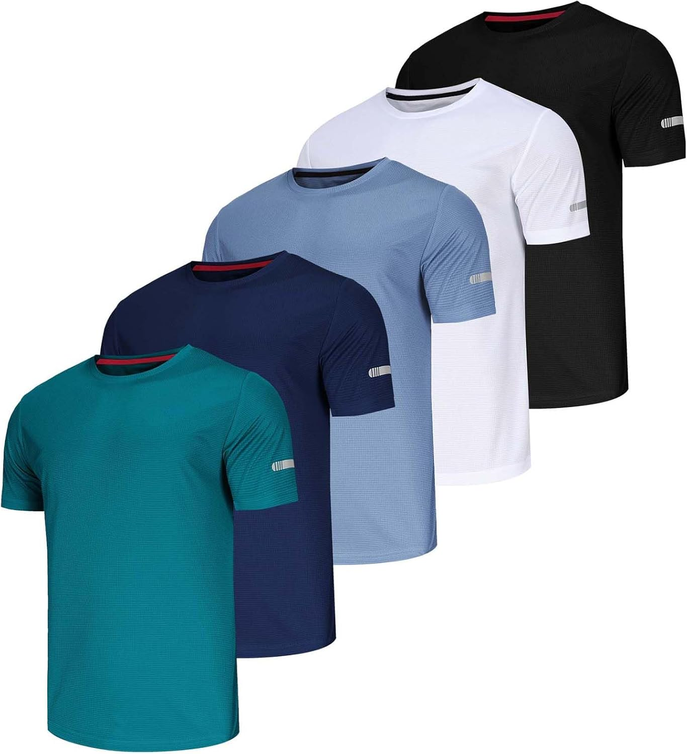 3/5 Pack Men'S T Shirts Gym T Shirts for Men Running Shirts Dry Fit Workout Shirts Training Shirts Exercise T Shirts image number 7