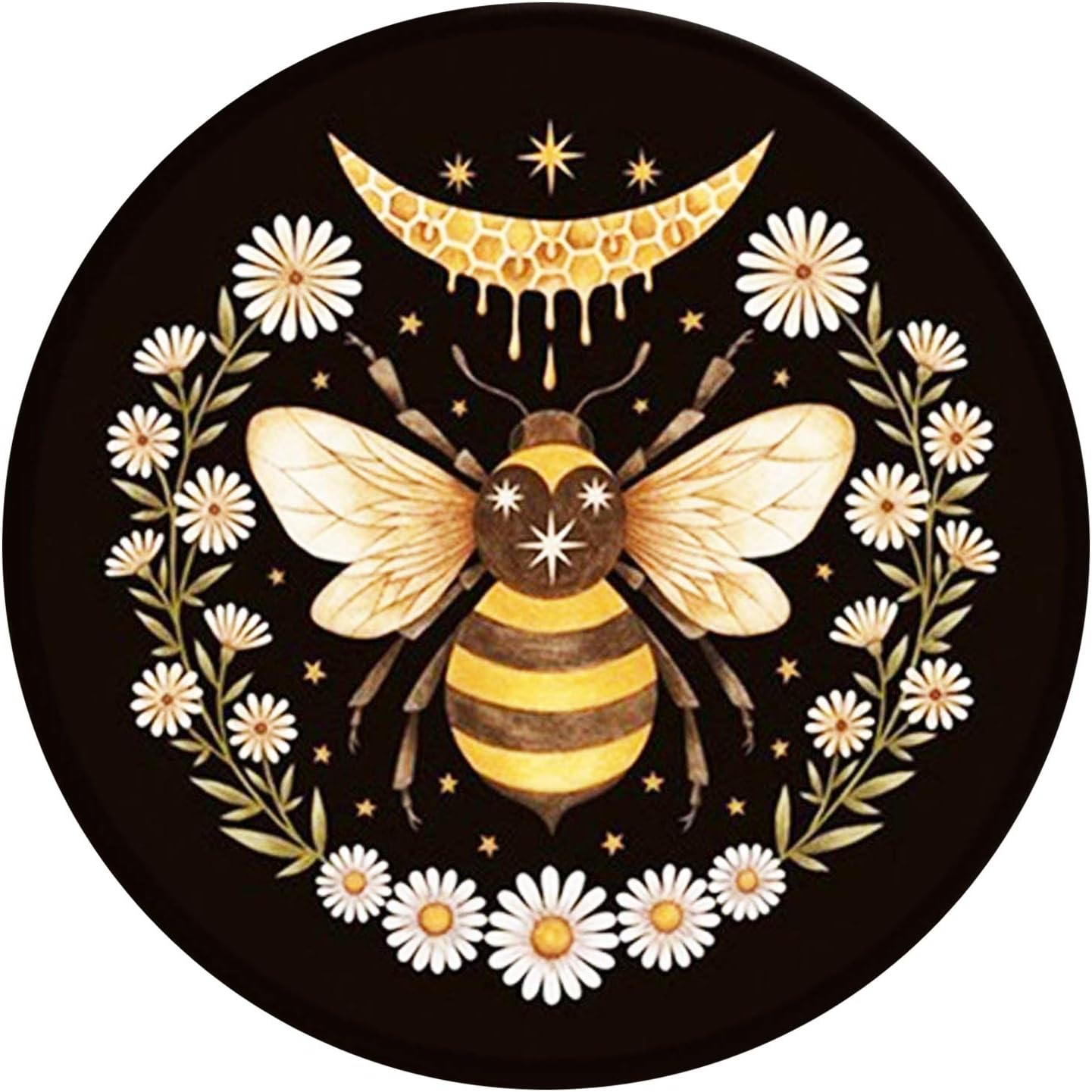 HEVITDA Mouse Pad, Premium-Textured Mouse Mat, Gaming Mouse Pad, Anti-Skid Rubber Base Mousepad with Delicate Stitched Edge for Laptop, Computer & PC, Honeybee