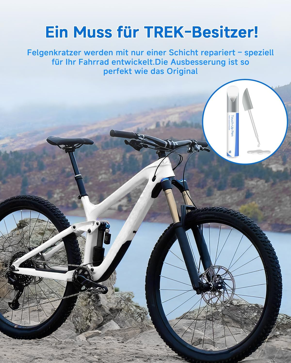 Trek Black Satin Bicycle Paint - Touch up Paint for Trek, Use Paint Pen for Metal and Plastic - High Coverage Bicycle Paint image number 6