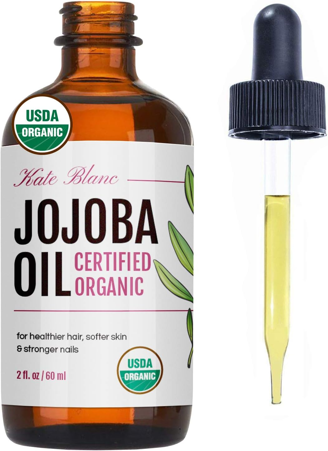Jojoba Oil (60Ml), Organic, 100 Pure & Natural, Revitalises Hair and Gives Skin a Radiant and Youthful Look, Great for Lips, Cuticles, Stretch Marks, Beard, Leaving You Vibrant and Glowing. Works for Men and Women image number 3
