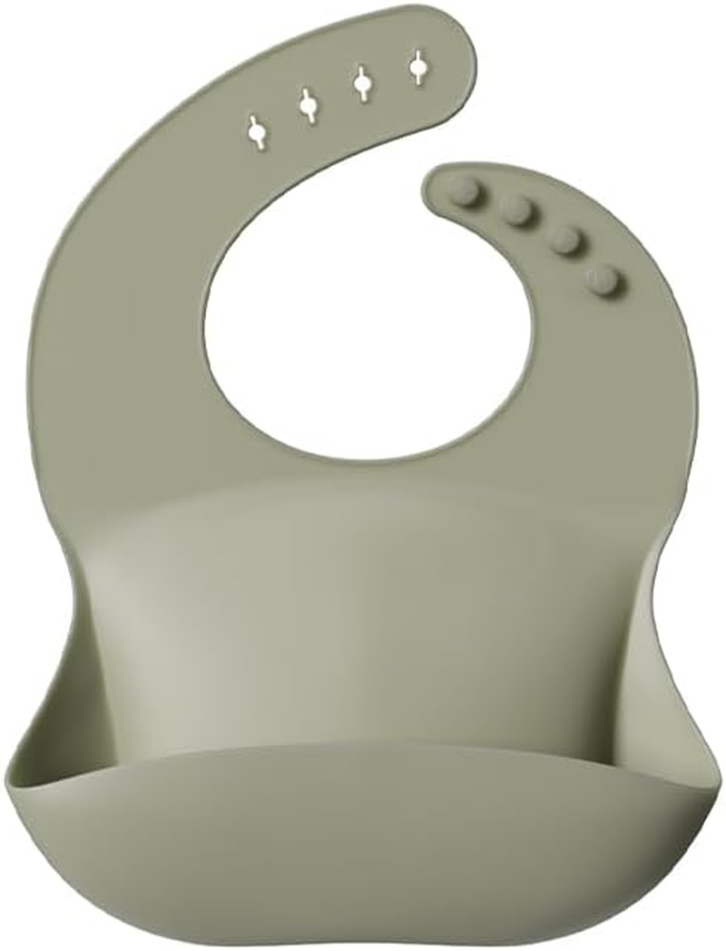 Beleeb 3PCS Lightweight Silicone Baby Bibs for Babies & Toddlers, Waterproof Baby Feeding Set with Deep Catcher Pocket, 4 Adjustable Height, Soft, Washable image number 5