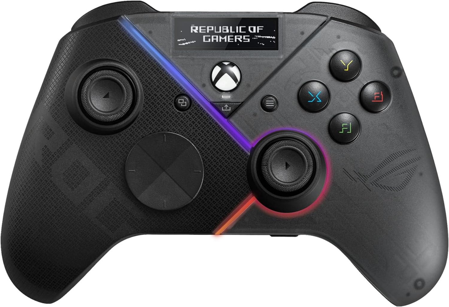 ASUS ROG Raikiri Pro Wireless PC Controller Features a Built-In OLED Display, Programmable Buttons, an ESS DAC for Premium Sound. the ROG Raikiri Pro Is Ideal for PC Gaming and Next-Gen Xbox Consoles. image number 3