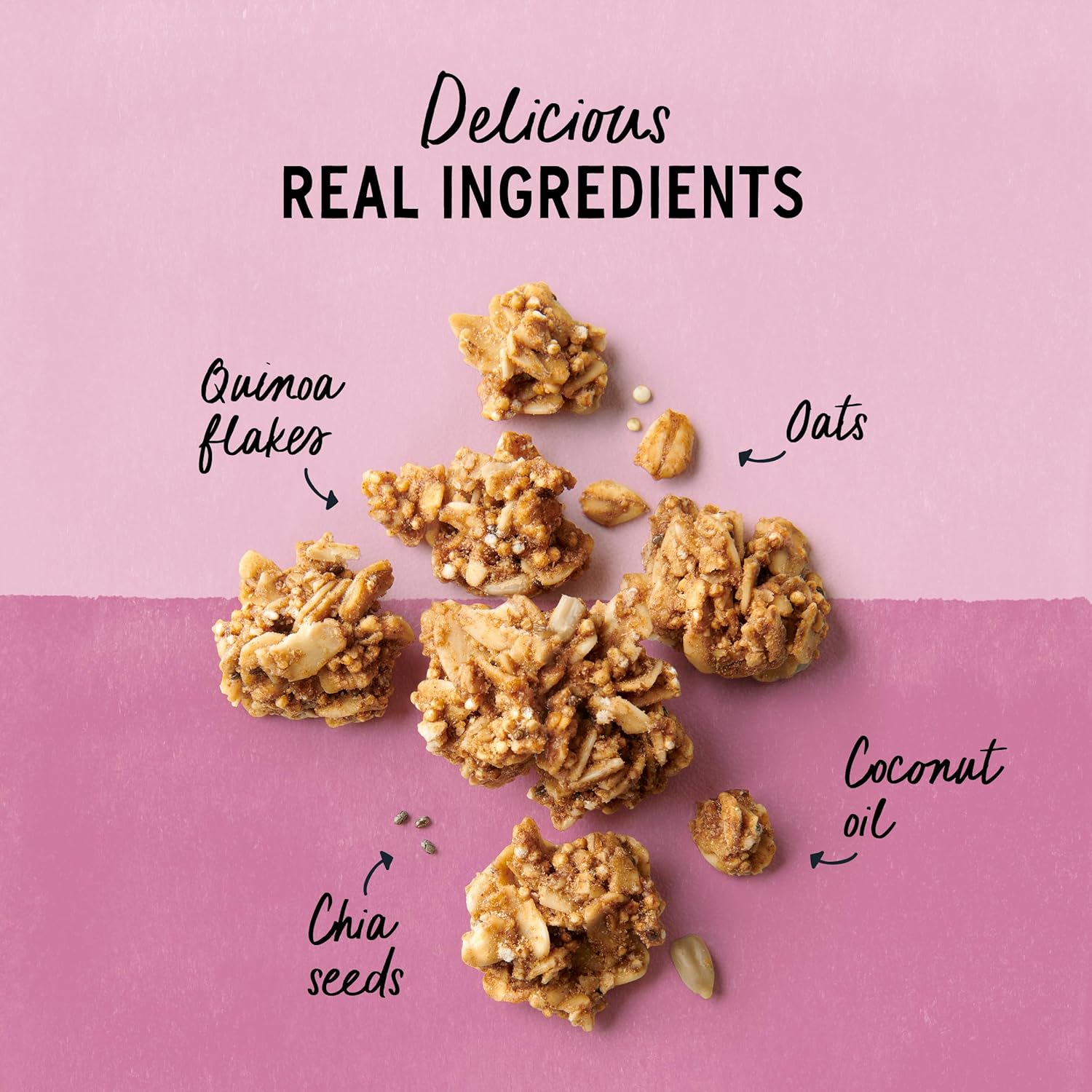 Purely Elizabeth Berry Crisp Granola Wit Vitamin D, Made with Organic Oats and Ancient Grains, Gluten-Free, Non-Gmo (3 Ct, 8Oz Bags) image number 3