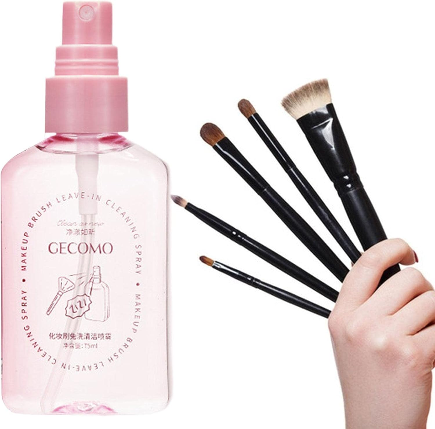 Makeup Brush Cleaner Makeup Cleaning Spray,Quick Dry, No Washing,Make up Brush Cleanser Cosmetic Brushes Cleaner for Women Girls Gift Travel image number 2